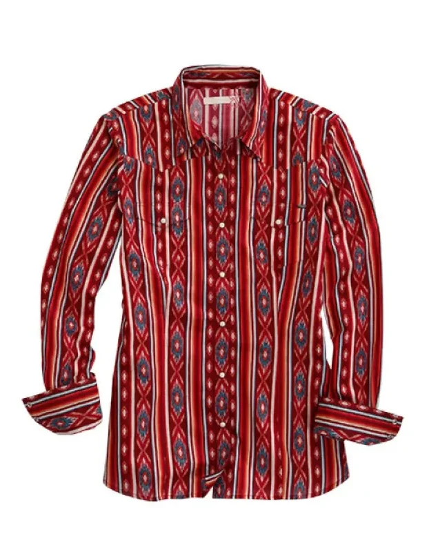 Tin Haul Southwest Sunrise (Red) - Women's Western Shirt Chic Button-Up Short Shirt