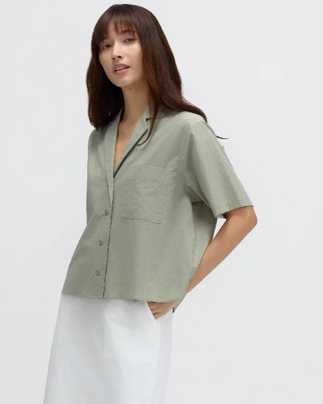 Relaxed Camp Collar Shirt Casual Boxy Short Shirt