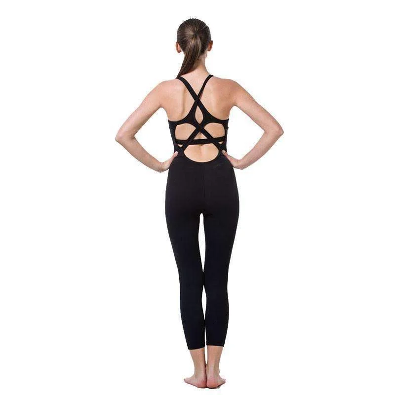 Women's Sexy Seamless Elastic Strappy Back Yoga Shirt Relaxed Fit Short Blouse