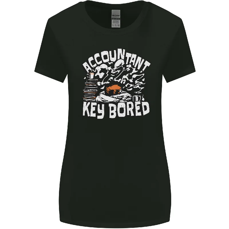 A Bored Accountant Womens Wider Cut T-Shirt Ribbed Striped Patterned