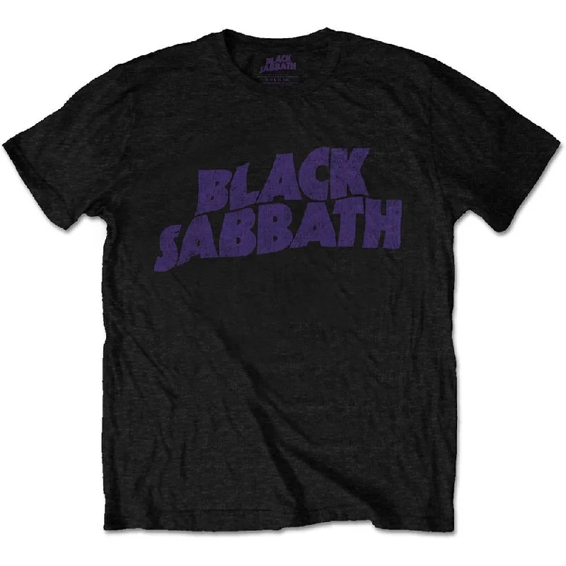 Black Sabbath Kids T-Shirt: Wavy Logo Zippered Buttoned Snapped