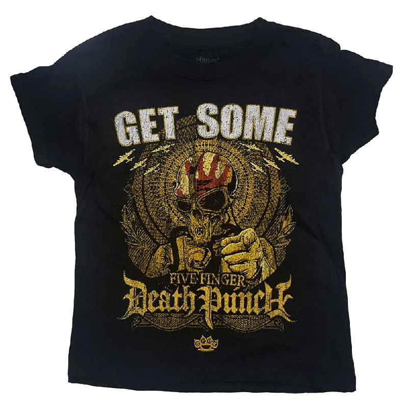 Five Finger Death Punch Kids T-Shirt: Get Some Sequined Glittery Shiny