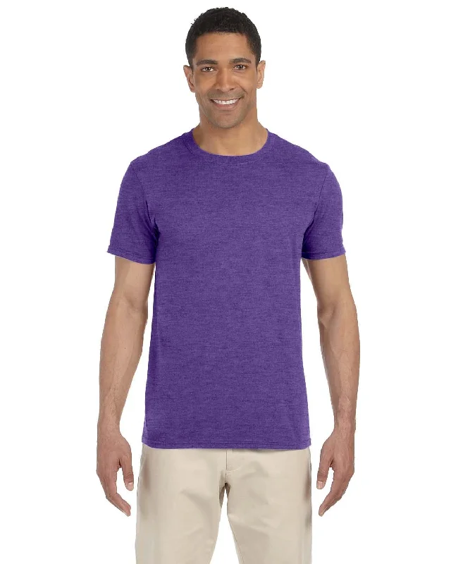 Gildan SoftStyle T-Shirt | Heather Purple Machine Wash Dry Clean Hand Wash