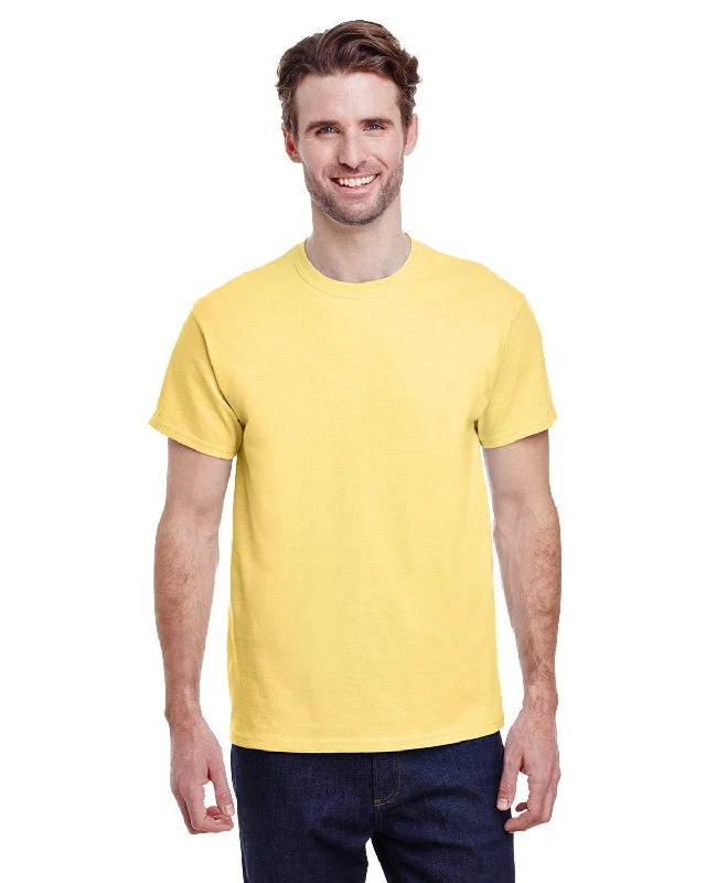 Gildan Ultra Cotton Heavyweight T-Shirt | Cornsilk Asymmetrical Pockets Print