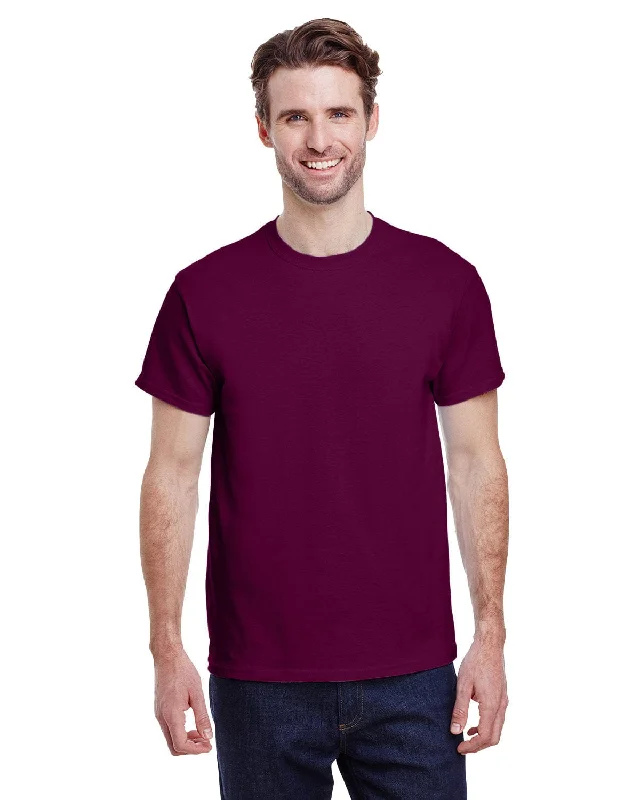 Gildan Ultra Cotton Heavyweight T-Shirt | Maroon Anti-Shrink Durable Soft