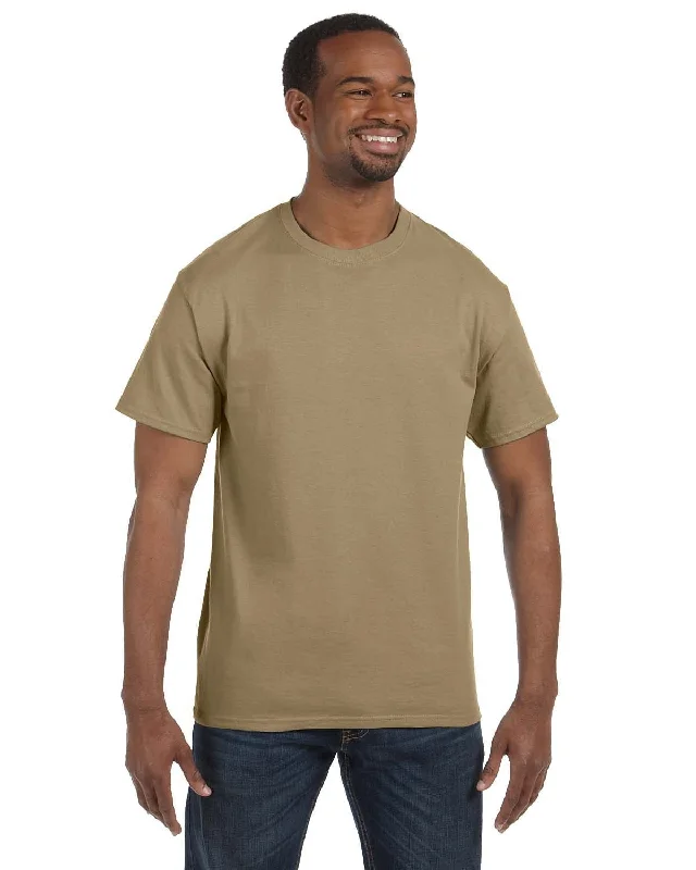 Jerzees Heavyweight 50/50 T-Shirt | Khaki Basic T-Shirt Crew Neck Short Sleeve