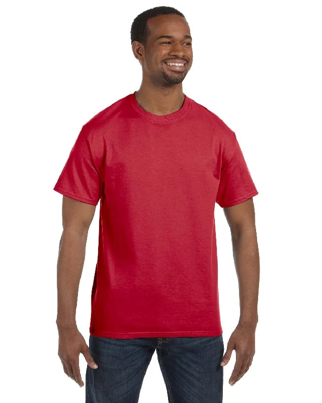 Jerzees Heavyweight 50/50 T-Shirt | True Red Cotton Fabric Linen Fabric Terry Fabric