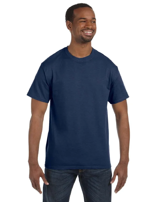 Jerzees Heavyweight 50/50 T-Shirt | Vintage Hth Navy Mesh Fabric Canvas Fabric Denim Fabric