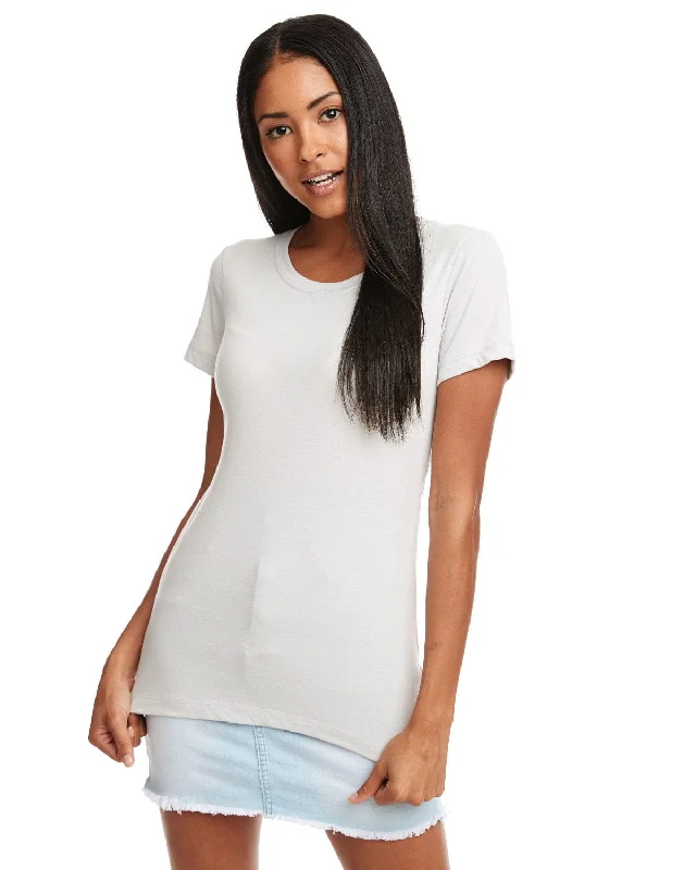 Next Level Ladies Ideal Short Sleeve Crew Tee | White Oversized T-Shirt Spandex breathable