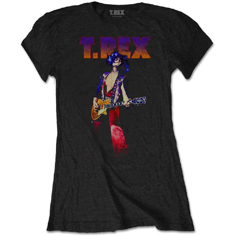 T-Rex Ladies T-Shirt: Rockin' Cotton Fabric Linen Fabric Terry Fabric