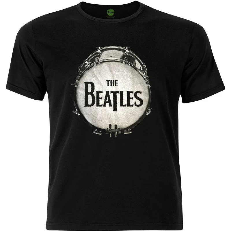 The Beatles Unisex Fashion T-Shirt: Drum with Caviar Bead Application Cashmere Blend Cotton Blend Poly Blend