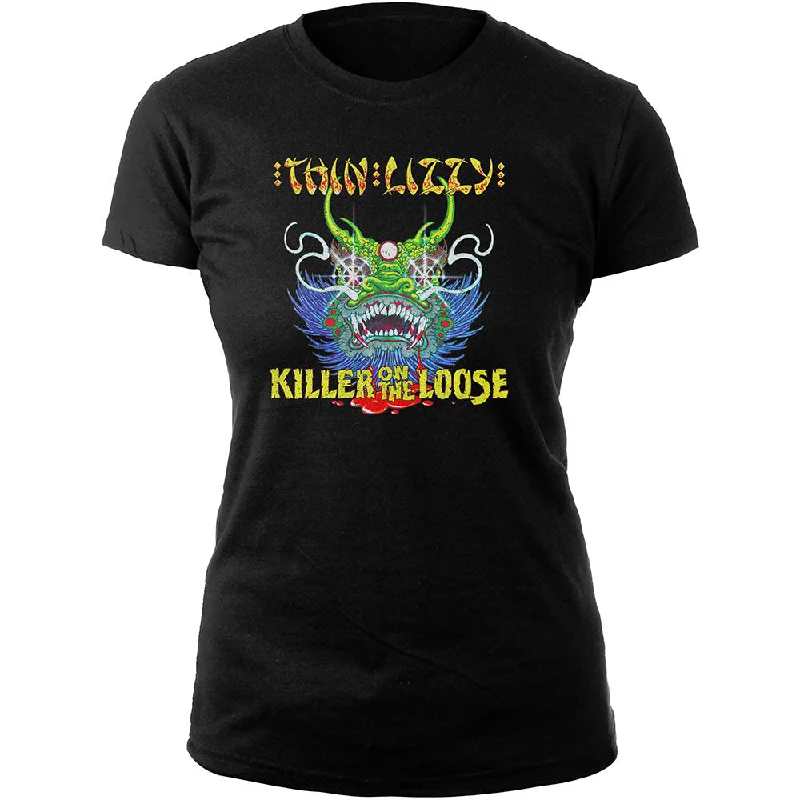 Thin Lizzy Ladies T-Shirt: Killer Lady Boxy Fit Fitted Loose