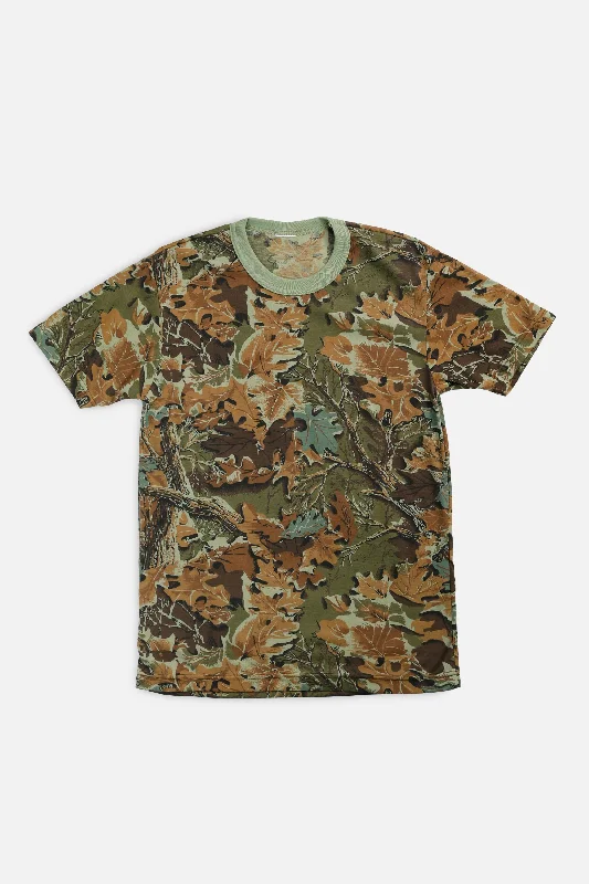 Vintage Camo Tee - S Ribbed T-Shirt High Neck Heavyweight