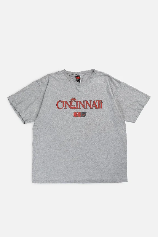 Vintage Cincinnati Bearcats Nike Tee - L Houndstooth Herringbone Solid