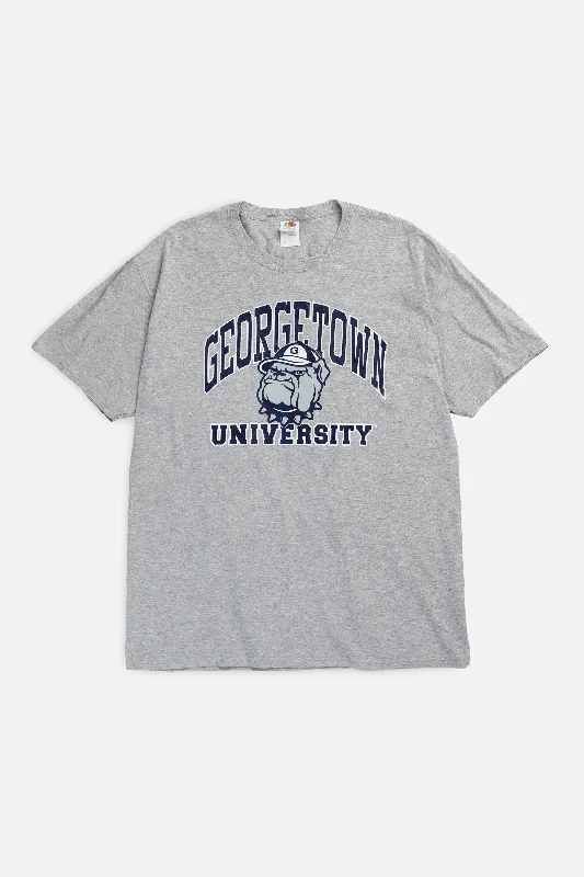 Vintage Georgetown University Tee - M Zippered Buttoned Snapped