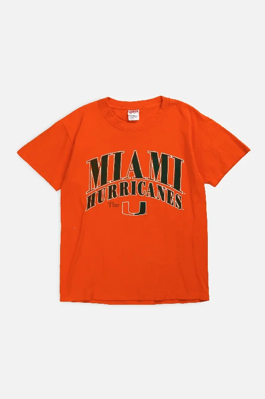 Vintage Miami Hurricanes Tee - Women's XS Elasticated Padded Insulated