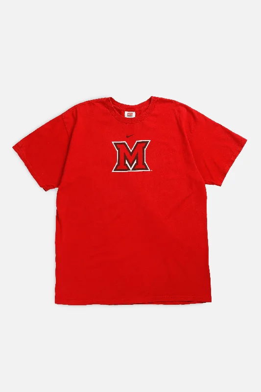 Vintage Miami University Nike Tee - L Plaid T-Shirt Polka Dot Checkered