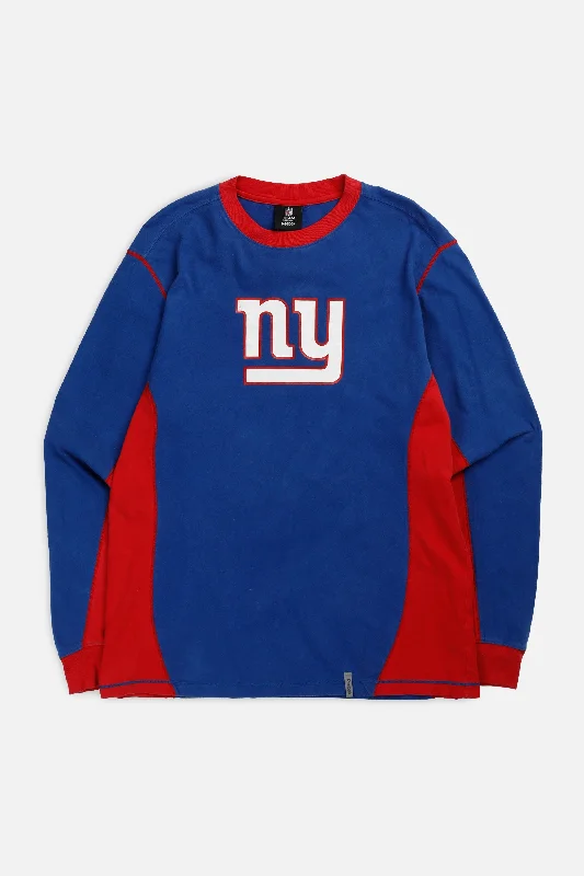 Vintage NY Giants NFL Long Sleeve Tee - M Knit Fabric Woven Fabric Fleece Fabric