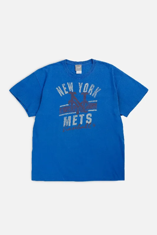 Vintage NY Mets MLB Tee - M Zippered Front Buttoned Front Snap Front