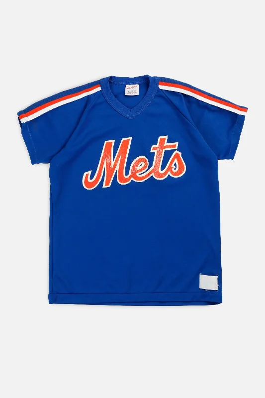 Vintage NY Mets MLB Tee - Women's XS Welt Pockets Slit Pockets Flap Pockets