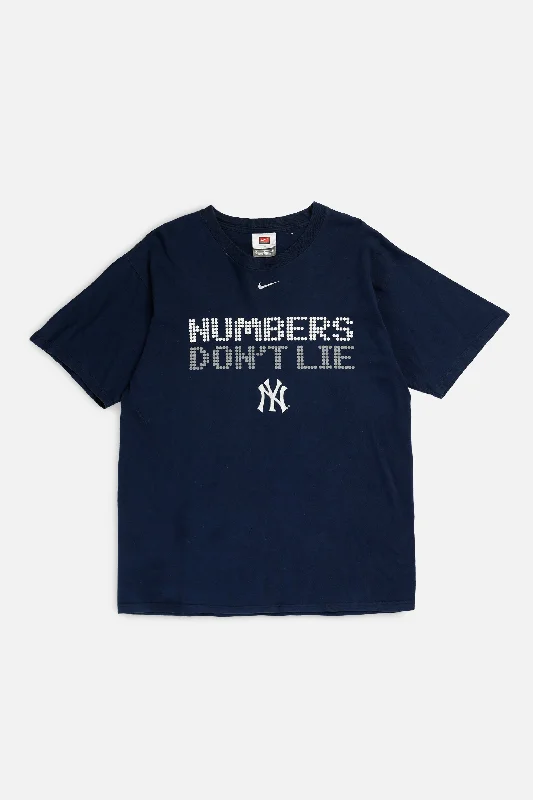 Vintage NY Yankees MLB Tee - M Cashmere Blend Cotton Blend Poly Blend