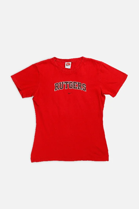 Vintage Rutgers Nike Tee - Women's M Real Fur Shearling Chenille