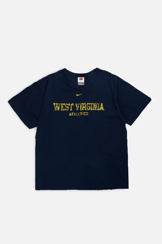 Vintage West Virginia Athletics Nike Tee - L Houndstooth Herringbone Solid