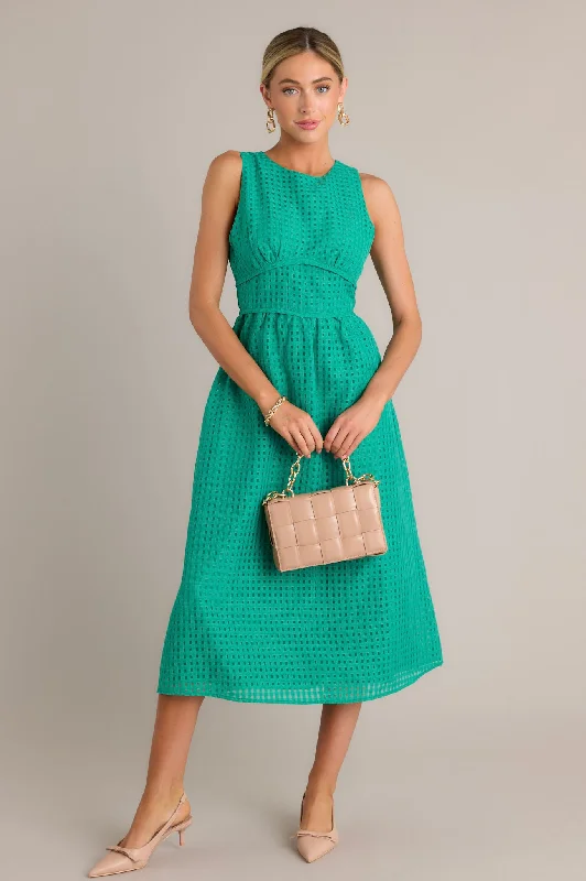 Sophisticated Style Green Sleeveless Midi Dress Fashionable One-Shoulder Midi Dress