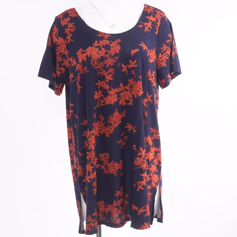 Navy Floral Mini Dress Chic Mini Dress with V-Neck