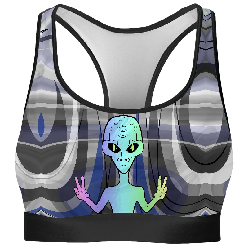 Alien Arrival Rave Bra High Support Sports Bra