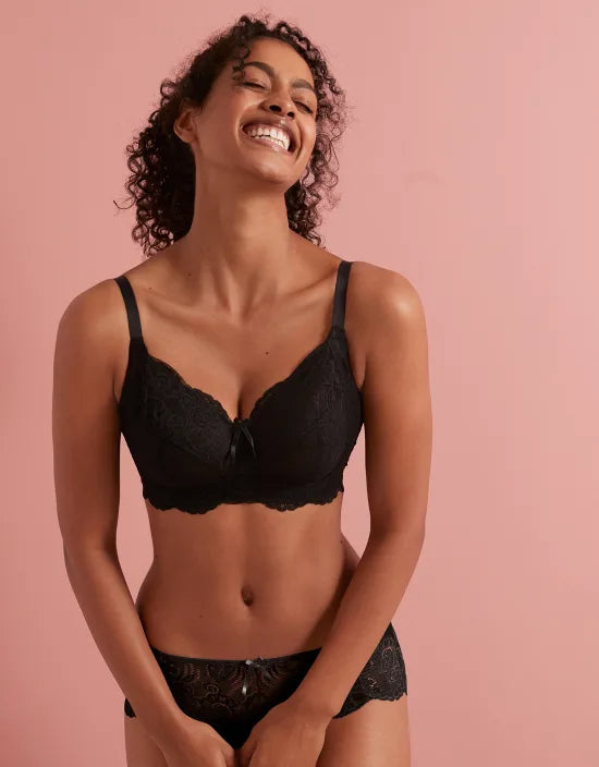 Andorra Non Wired Bra In Black - Panache Lightweight Cotton Bra