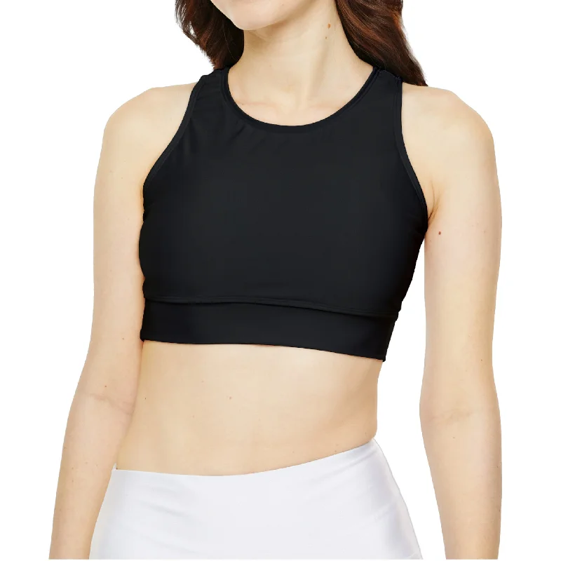 Black Fully Lined, Padded Sports Bra Supportive Wireless Bra