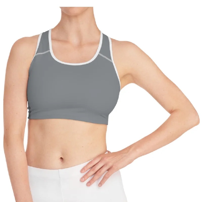 CH Heather Grey Sports Bra Stylish Lace Bralette