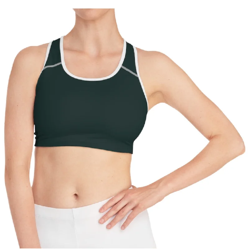 CH Jet Black Sports Bra Seamless Push-Up Bra