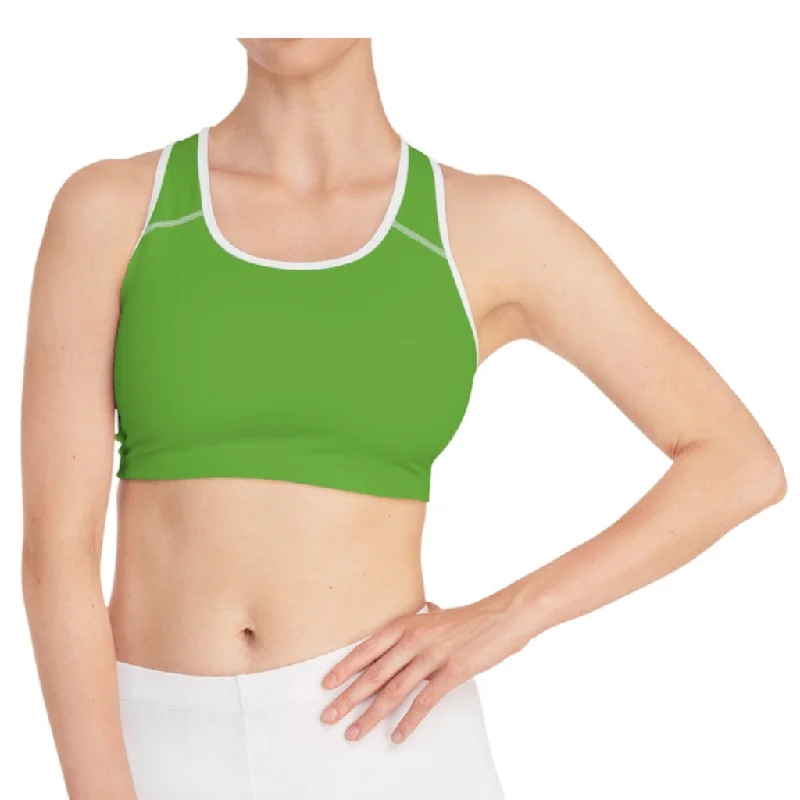 CH Lime Green Sports Bra Fashionable Push-Up Bra