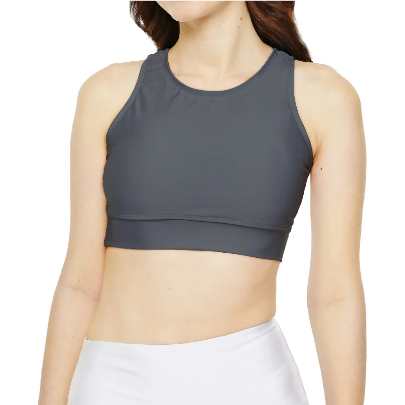 Dark Gray Fully Lined, Padded Sports Bra Comfortable Lounge Bra