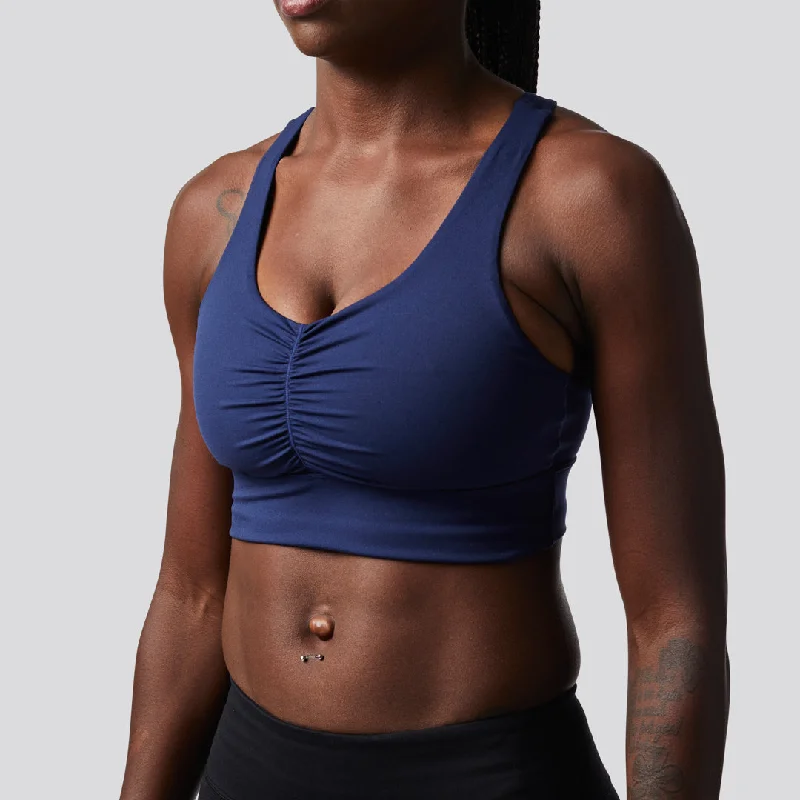 Endurance Sports Bra (Navy) Lace-Trimmed Bra