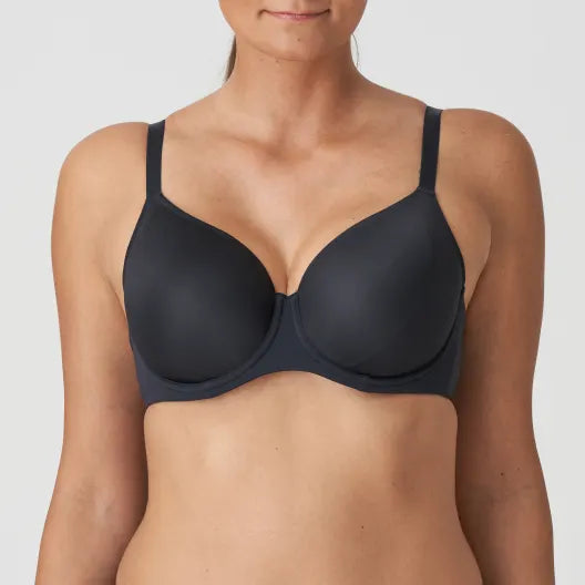 Figuras Non Padded Full Cup Bra  In Charcoal - PrimaDonna High-Cut Bra Design