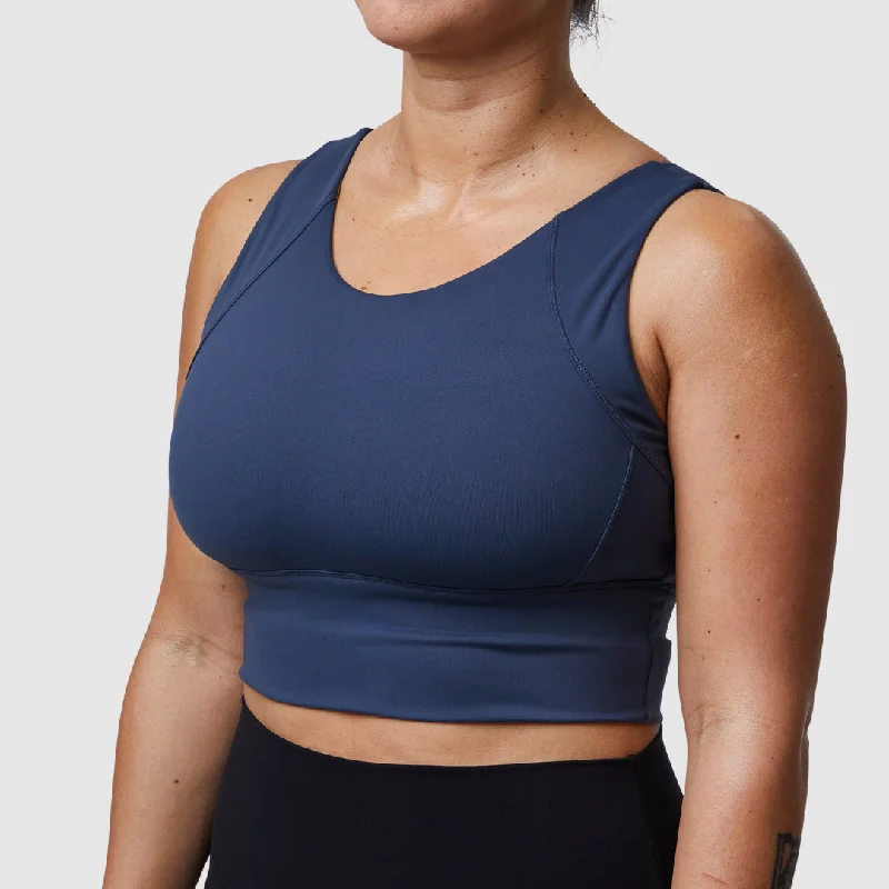 Full Strength Sports Bra (Smokey Navy) Seamless Wireless Bra