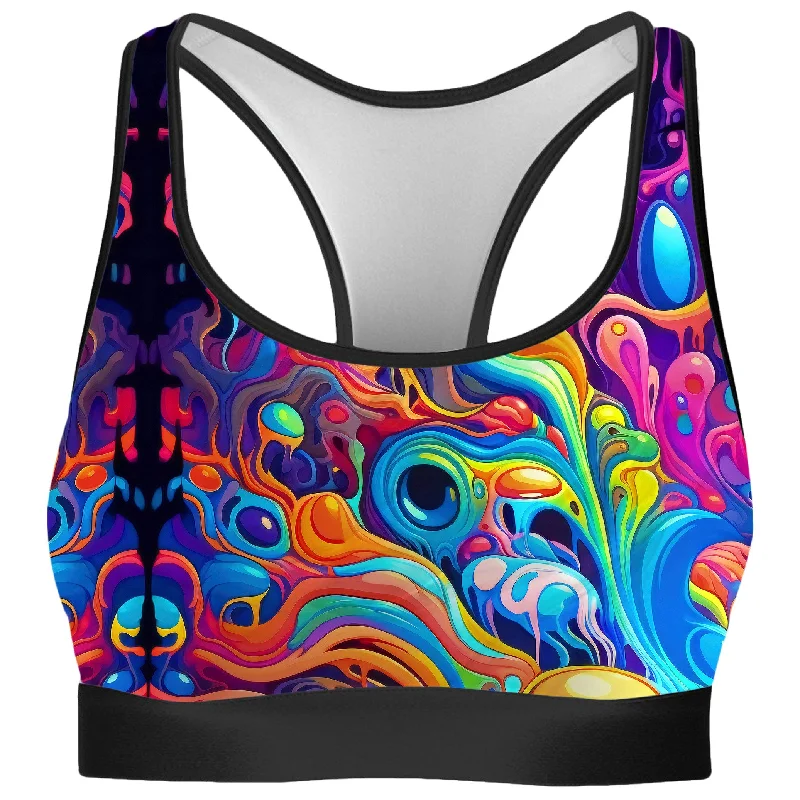 Kandi Swirl Rave Bra Seamless Sports Bra