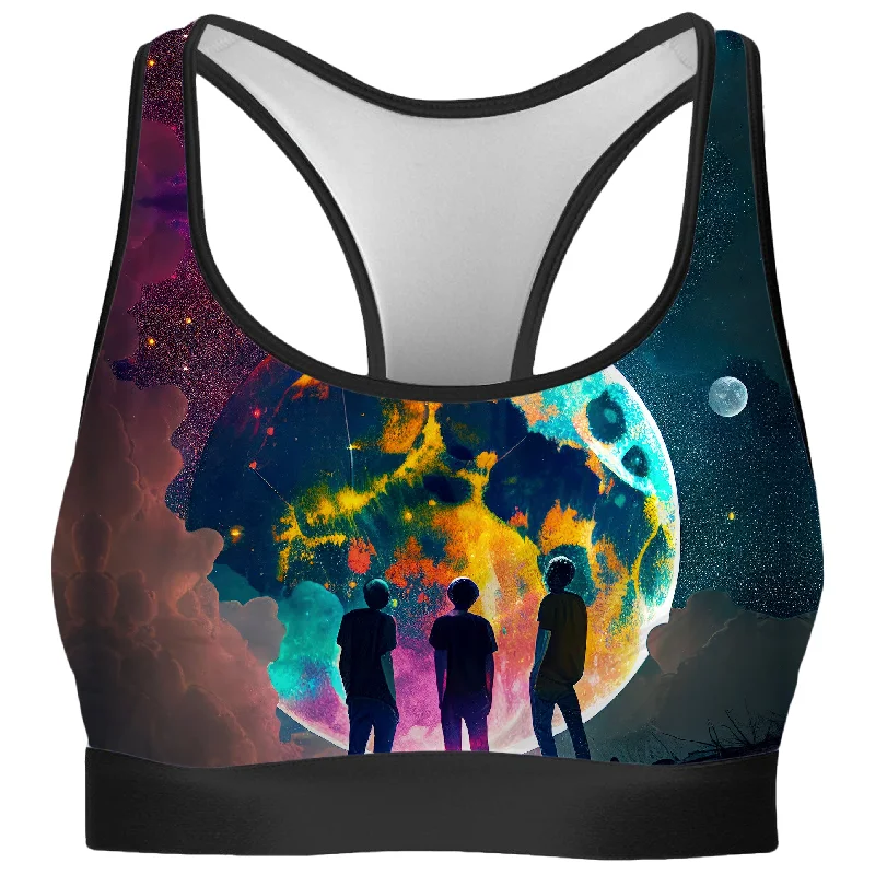 Lost In Space Rave Bra Trendy Sports Bra