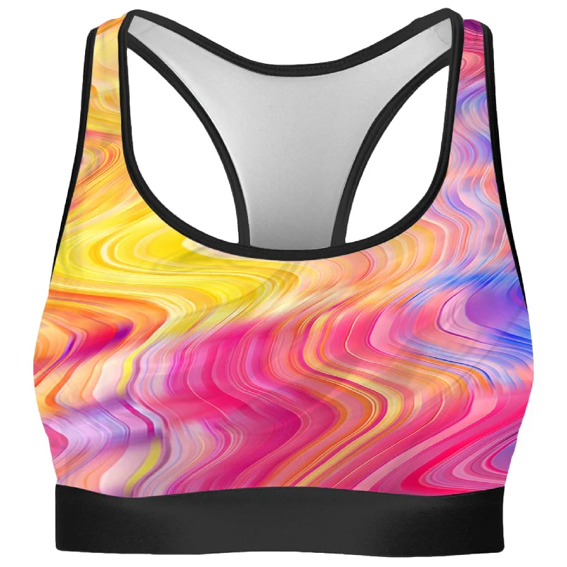 Psychedelic Aftershock Rave Bra Lightweight Cotton Bra