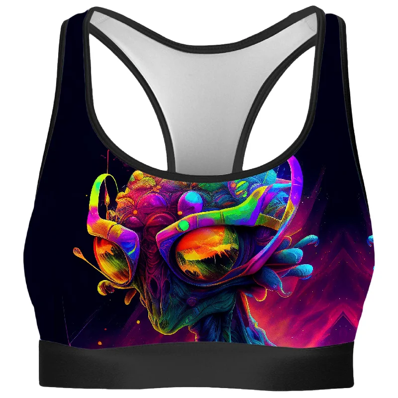 Psychedelic Alien Rave Bra Stylish Strapless Bra