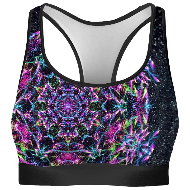 Purp Geometric Rave Bra Cotton Comfort Bra