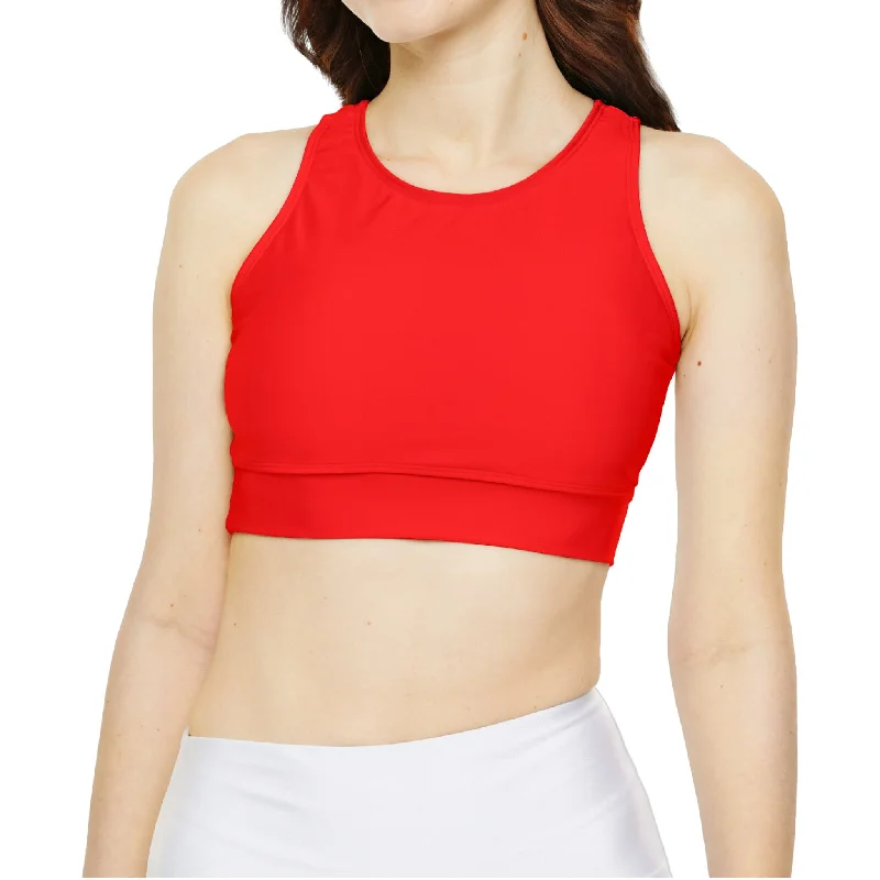 Red Fully Lined, Padded Sports Bra Daily Comfort Bra