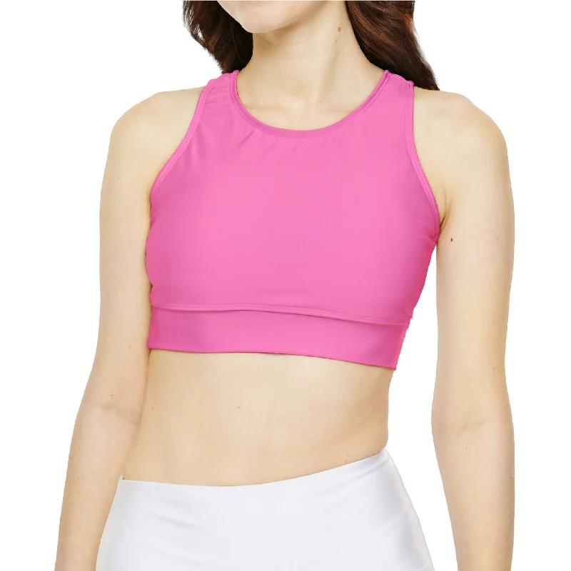 Rose Pink Fully Lined, Padded Sports Bra Adjustable Fit Bra