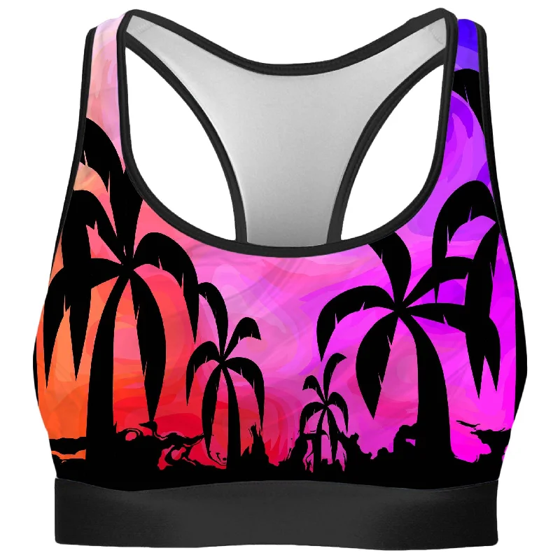 Tropical Twilight Rave Bra Soft Support Bra