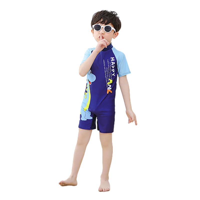 Fancydresswale Dinosaur Swimsuit half sleeves for kids Push-Up Swimsuit Top