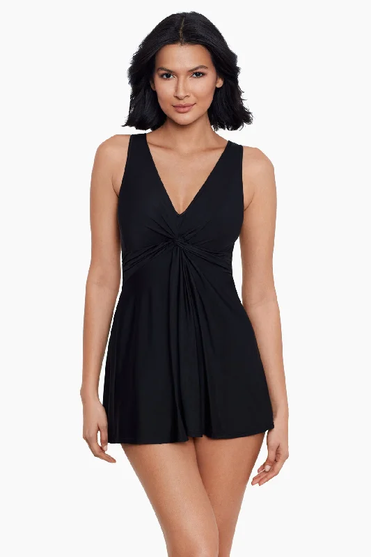 Must Haves Marais One Piece Swim Dress DD-Cup Button-Front Swimsuit