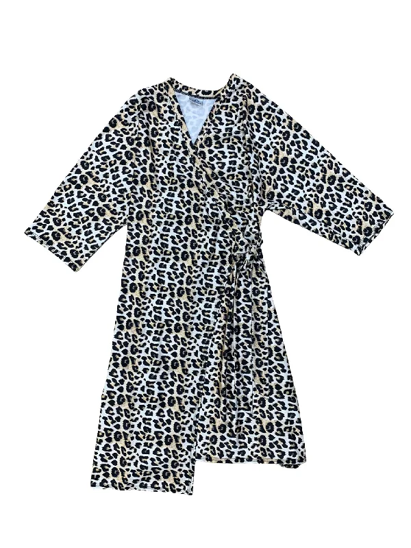 Leopard Wrap Swim Dress Playful Pattern Swimsuit